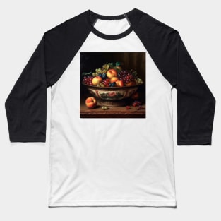 Fruit Bowl in Oil Baseball T-Shirt